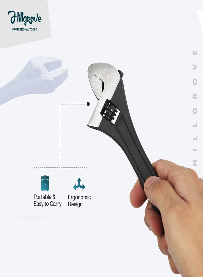 Hillgrove Universal Multi-Function Professional 10 inch with 0-30mm Opening Capacity Adjustable Wrench Spanner Hand Tool Single Sided Open End Wrench (Pack of 1) - Image 5